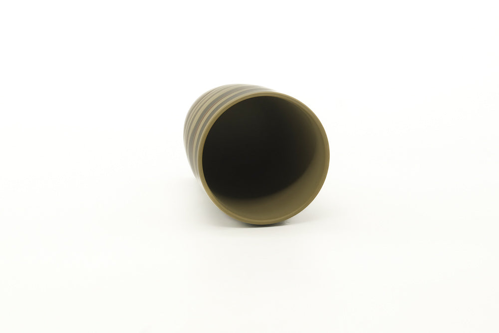 Japanese Teacup - Green Yellow Nerikomi Tokoname Lidded Yunomi - 120ml