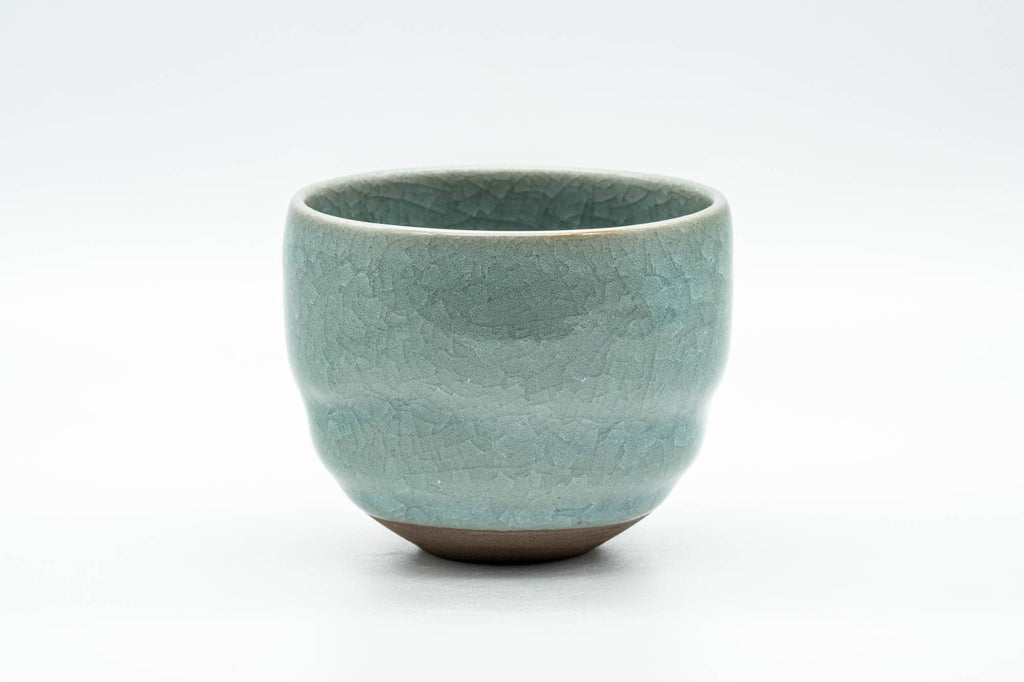 Japanese Teacup - Emerald Green Celadon Snowflake Glazed Yunomi - 220ml