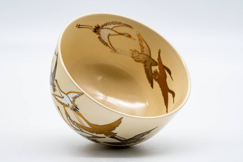 Japanese Matcha Bowl - Golden Egrets Kyo-yaki Chawan - 300ml