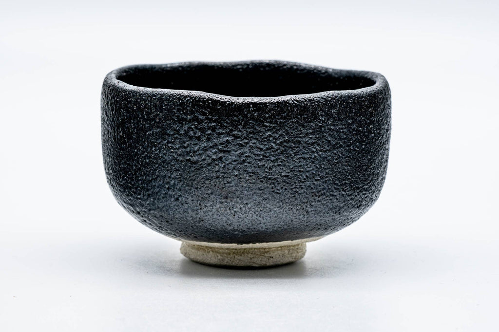 Japanese Matcha Bowl - Vintage Nodate Kuro Raku Chawan