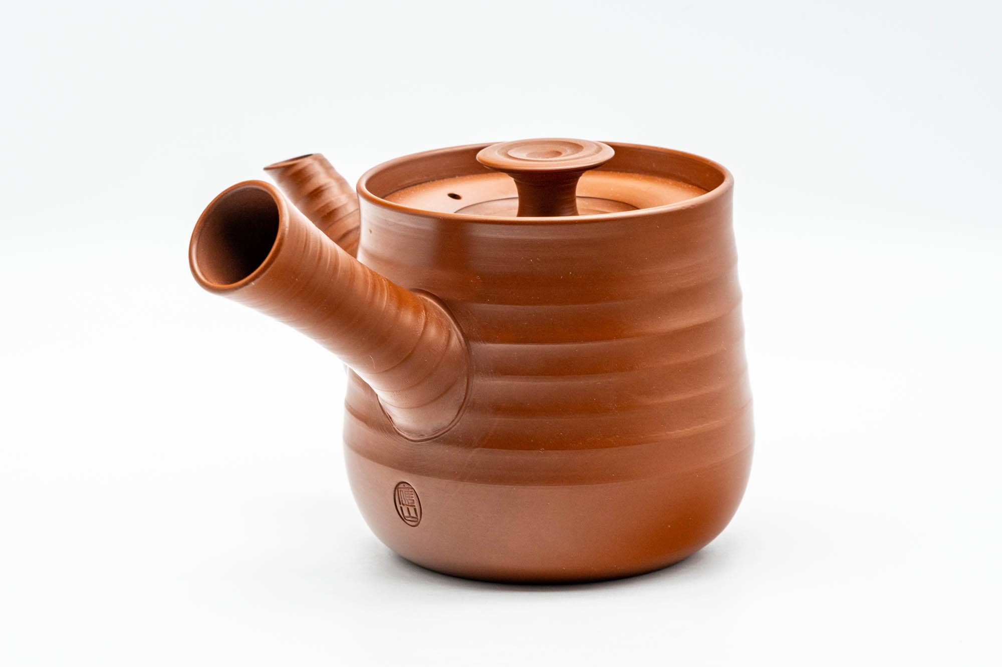 Japanese Kyusu - 岩橋應山 Iwahashi Ouzan - Rokurome Spiraling Tokoname-yaki Do-ake Teapot - 250ml