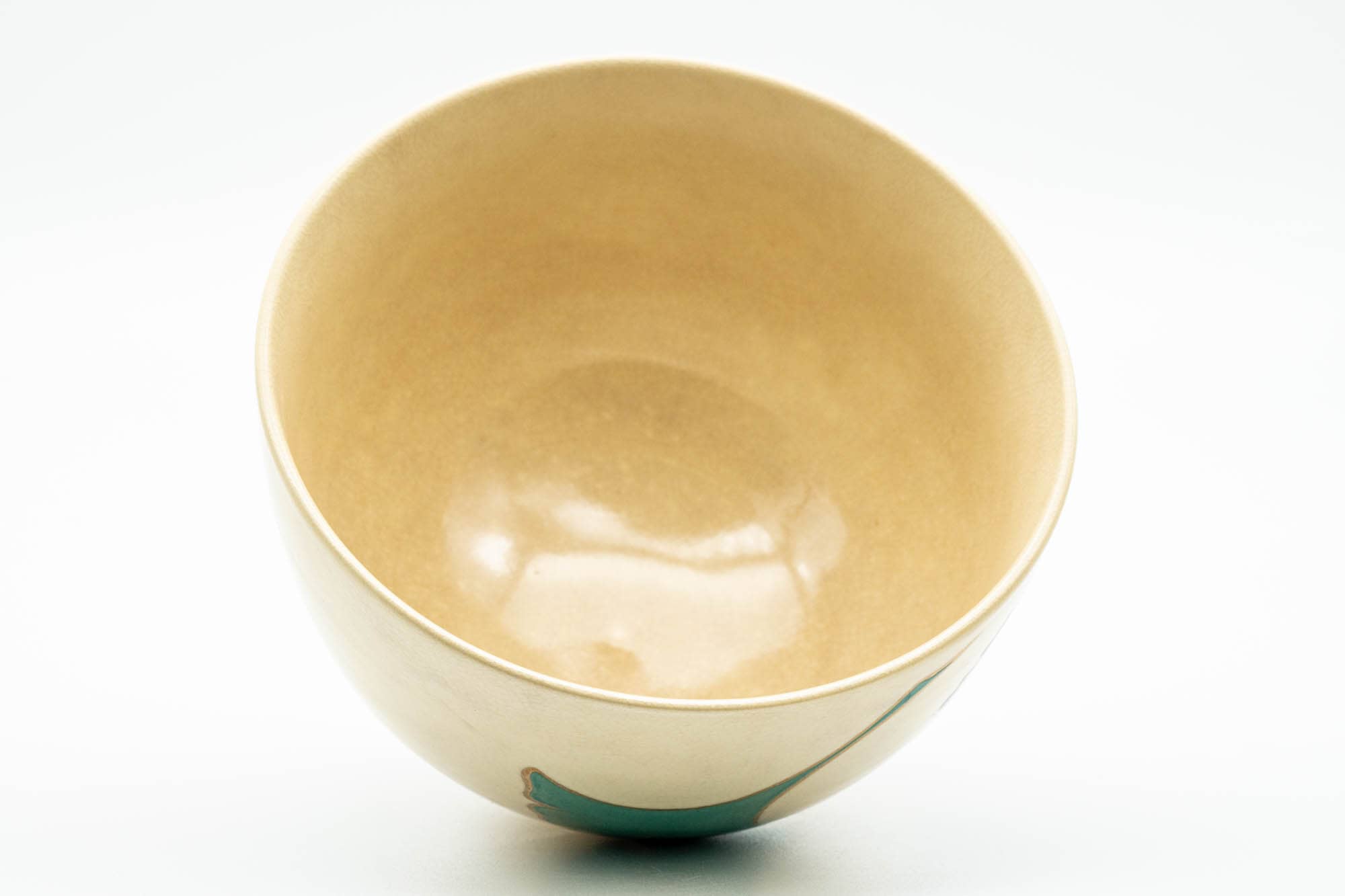 Japanese Matcha Bowl - Green, Purple, and Red Ginkgo Kyo-yaki Chawan - 400ml