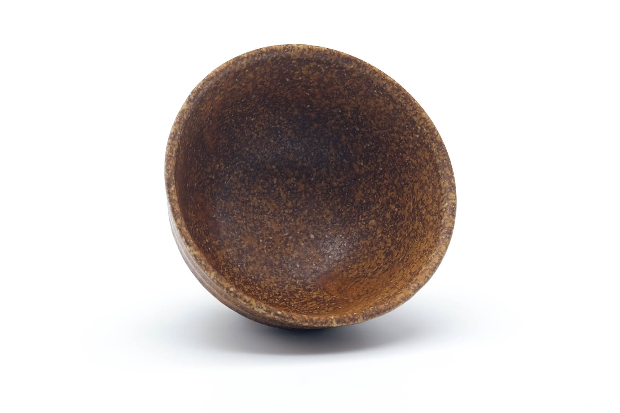 Japanese Teacup - Earthy Brown Geometric-shaped Yunomi - 240ml