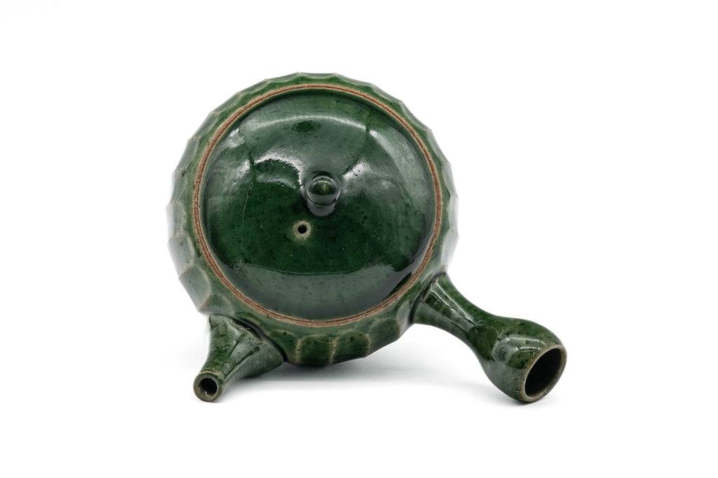 Green Faceted Oribe Tokoname Teapot - 270ml