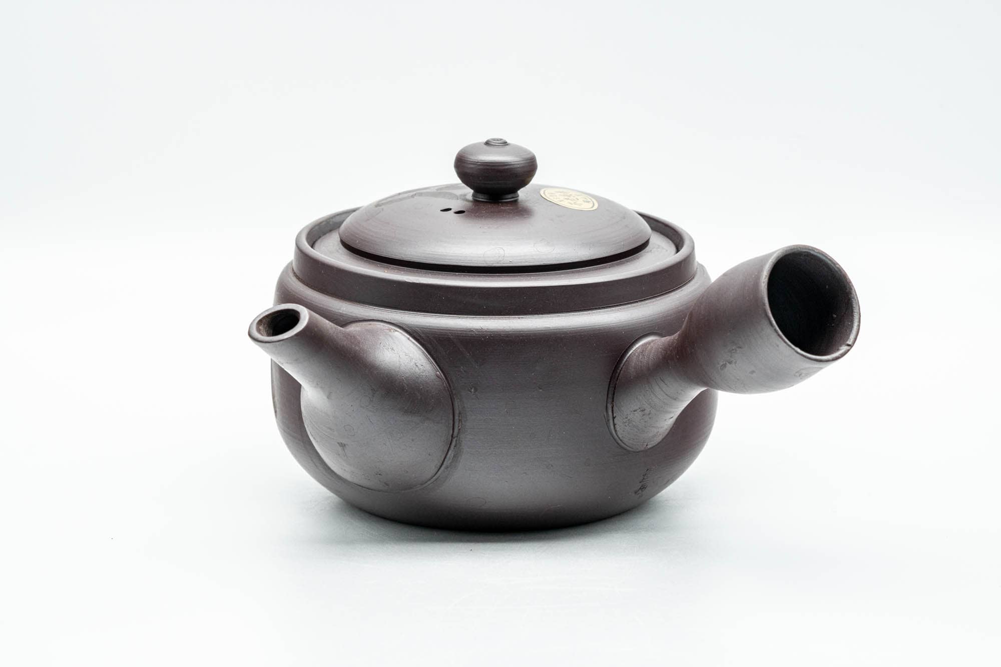 Japanese Kyusu - Engraved Swirls Banko-yaki Mesh Teapot - 330ml