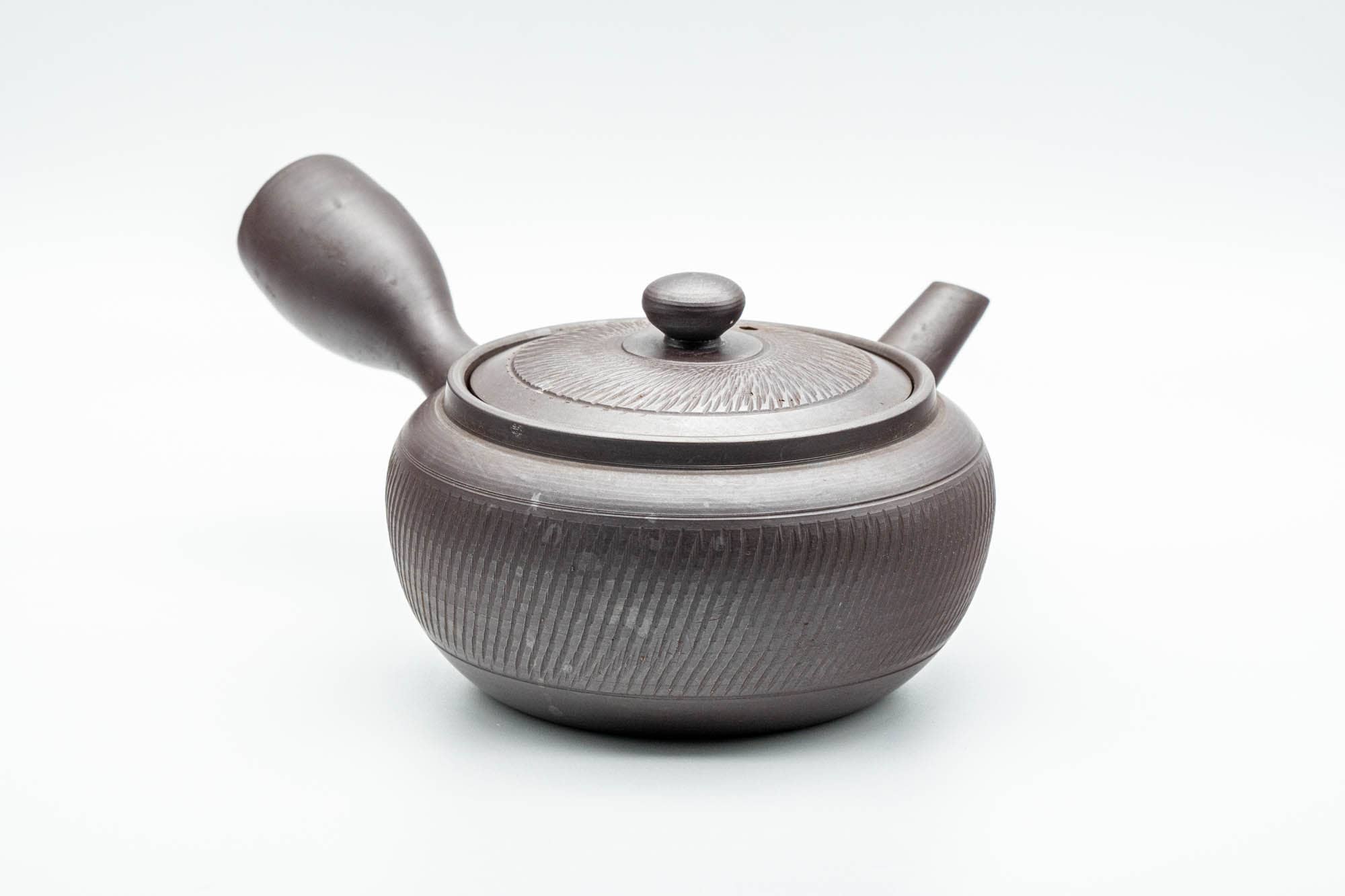 Japanese Kyusu - Engraved Banko-yaki Obi-ami 360 Strainer Teapot - 325ml
