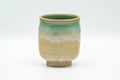 Japanese Teacup - Beige Turquoise and White Drip-Glazed Agano-yaki Yunomi - 125ml