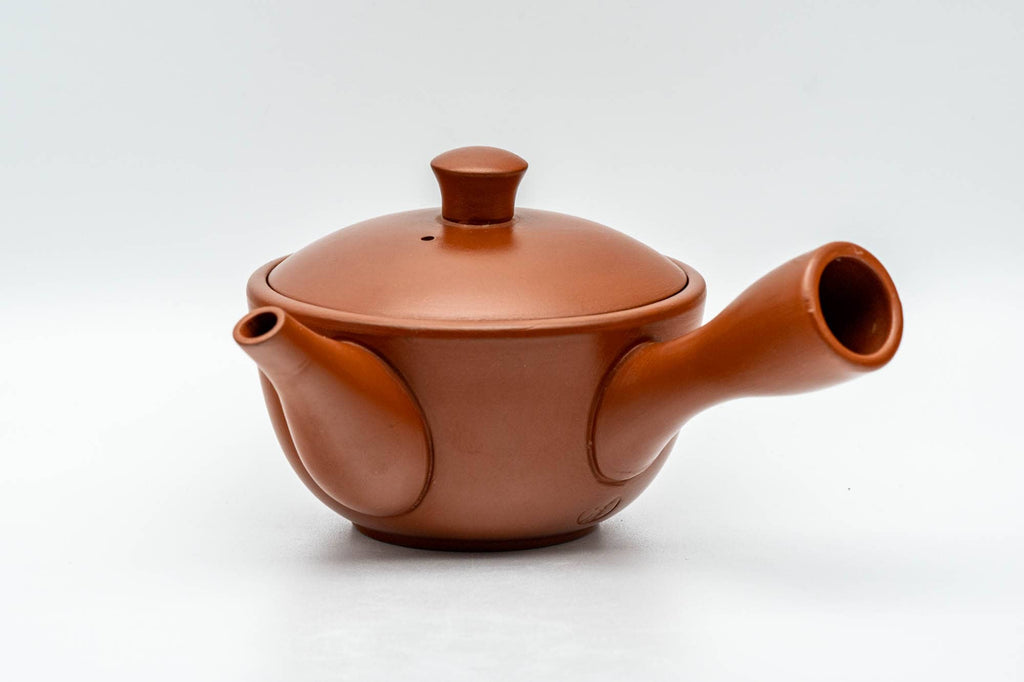 Japanese Kyusu - Akai Shinko 伸康 - Nerikomi Striped Tokoname-yaki Debeso Teapot - 150ml