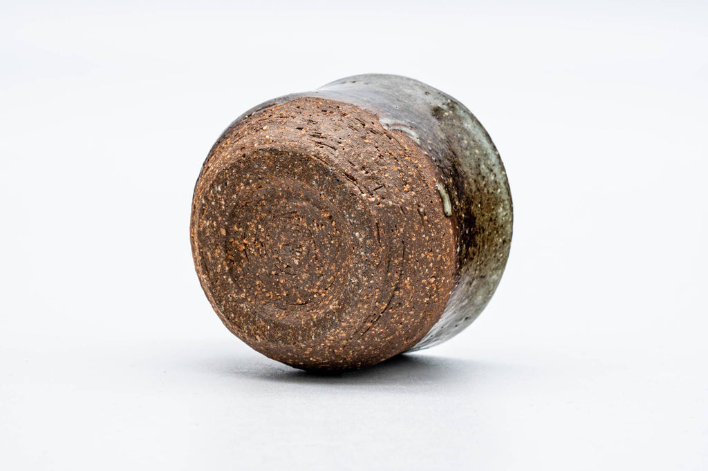 Japanese Teacup - Brown Green Drip-Glazed Yunomi - 70ml