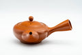 Japanese Kyusu - Leaf Engraved Mesh Strainer Tokoname-yaki Teapot - 225ml