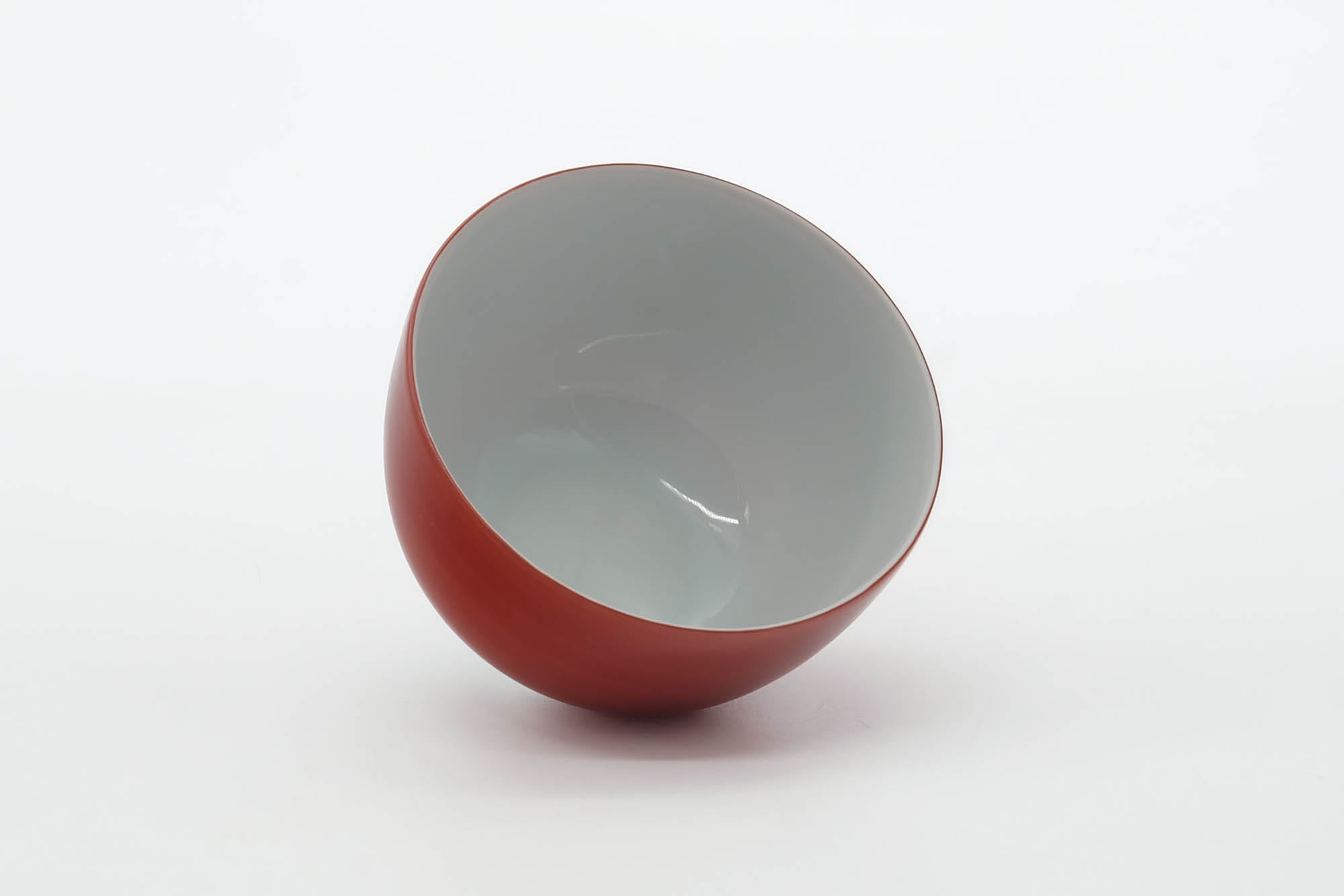 Japanese Teacup - Red White Porcelain Arita-yaki Yunomi - 175ml