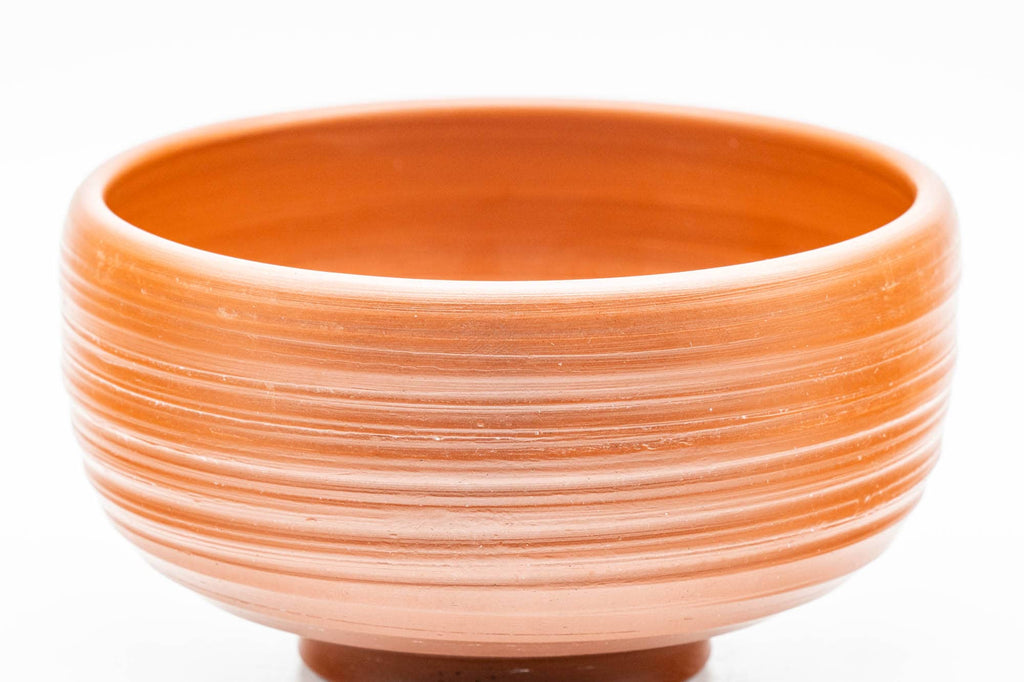 Japanese Matcha Bowl - Groovy Red Shudei Tokoname-yaki Chawan - 250ml