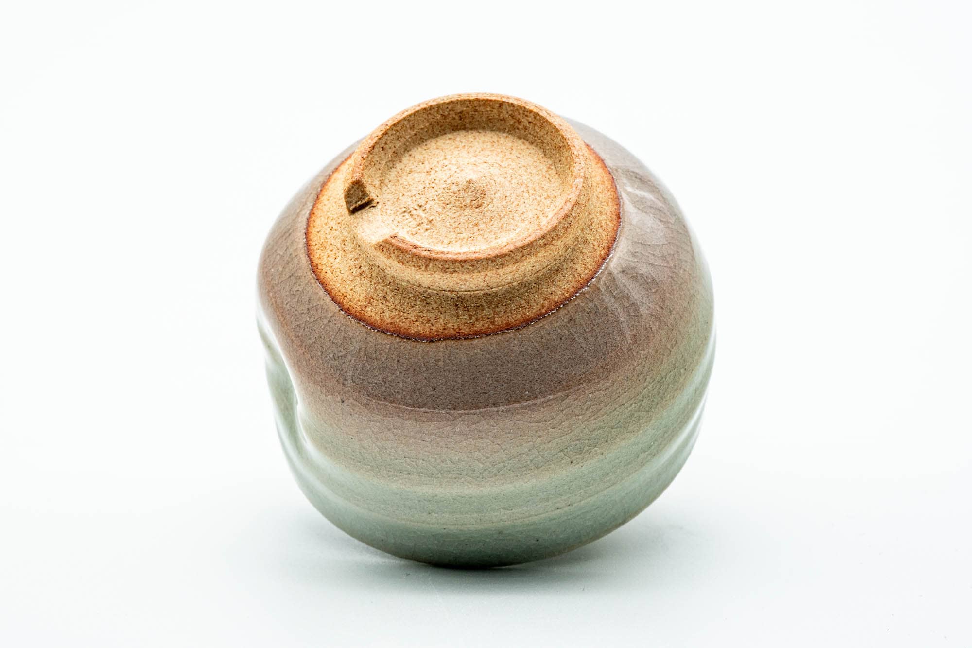 Japanese Teacup - Beige Pink Thumb-Indented Hagi-yaki Yunomi - 120ml