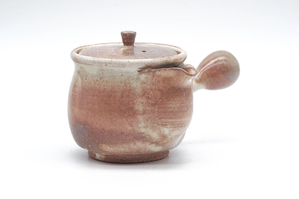 Japanese Kyusu - Brown Milky Drip-Glazed Hagi-yaki Ceramic Teapot - 220ml