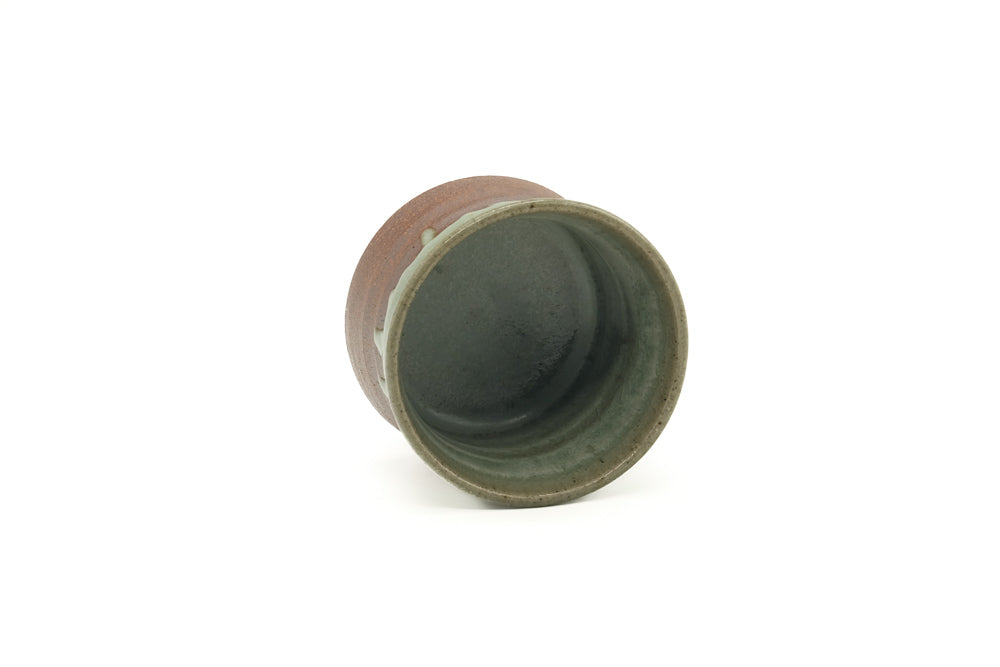 Japanese Teacup - Brown Green Glazed Yunomi - 165ml