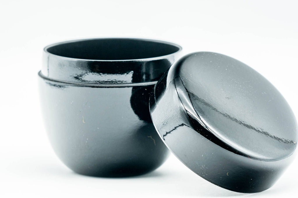 Japanese Natsume - Small Black Lacquer Matcha Tea Caddy - Ko-natsume - 50ml