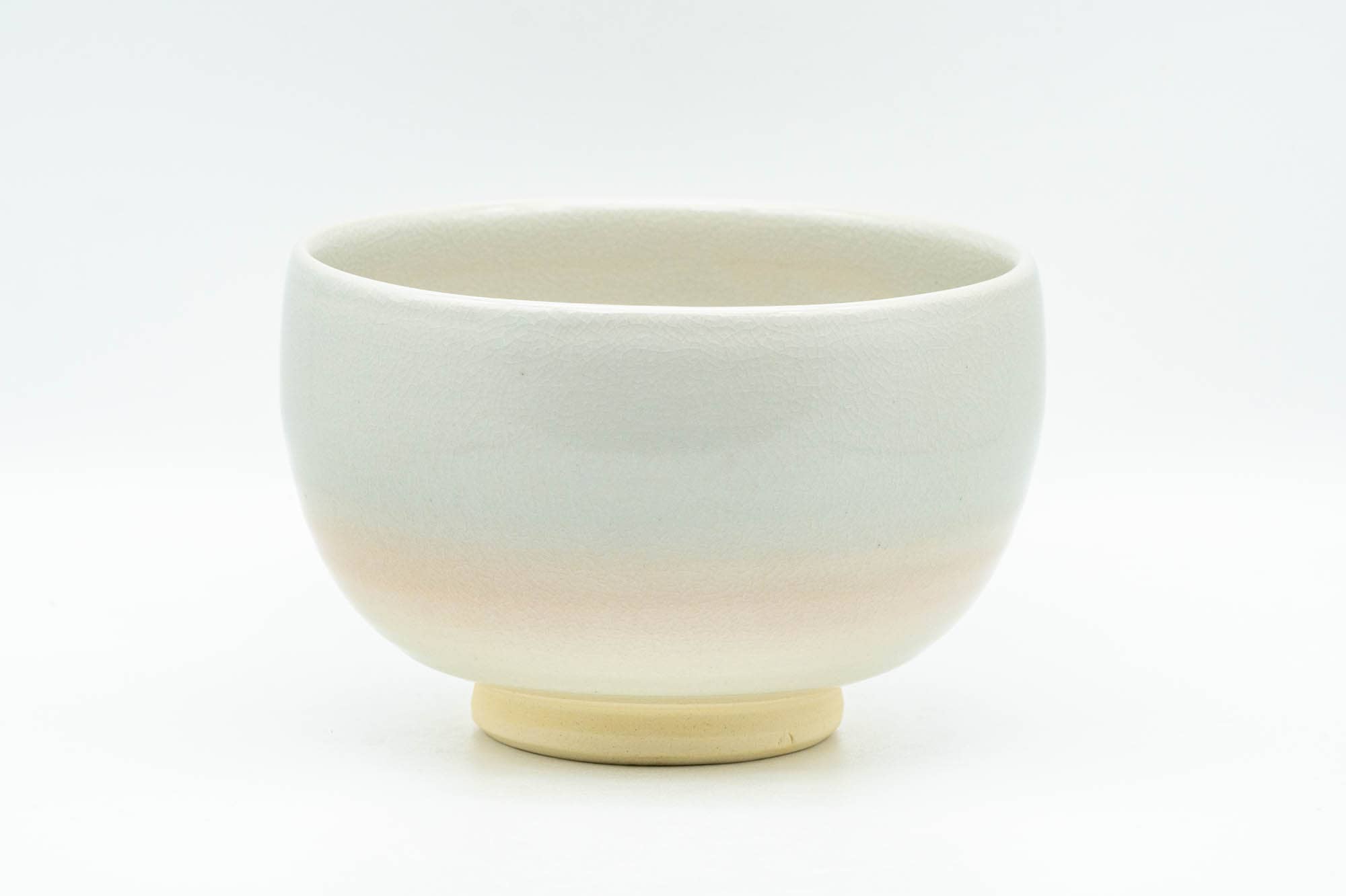 Japanese Matcha Bowl - Beige Peach Glazed Kyo-yaki Chawan - 400ml