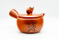 Japanese Kyusu - Kanji Pig Red Shudei Tokoname-yaki Mesh Teapot - 360ml