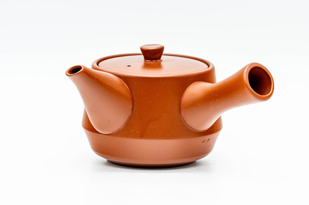 Japanese Tea Set - Bamboo Engraved Tokoname-yaki Kyusu Teapot with 5 Yunomi Teacups
