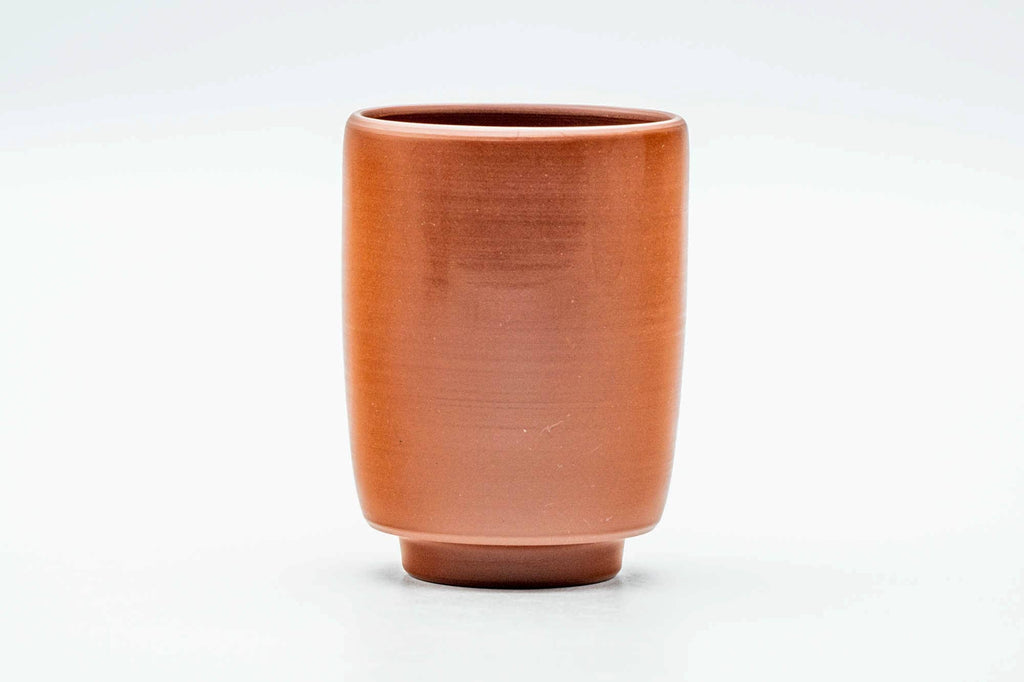 Japanese Teacup - Large Red Shudei Tokoname-yaki Yunomi - 180ml