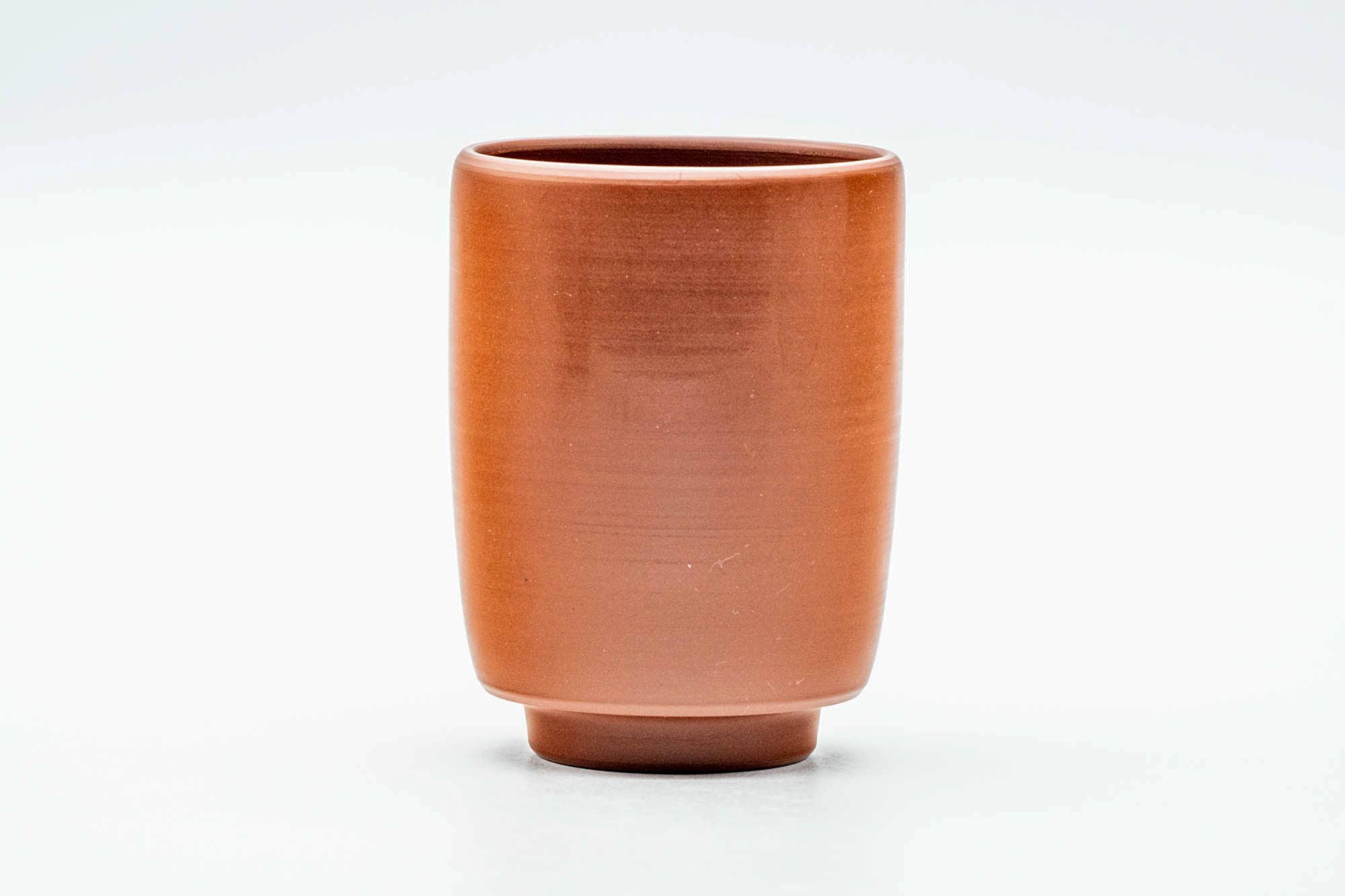 Japanese Teacup - Large Red Shudei Tokoname-yaki Yunomi - 180ml
