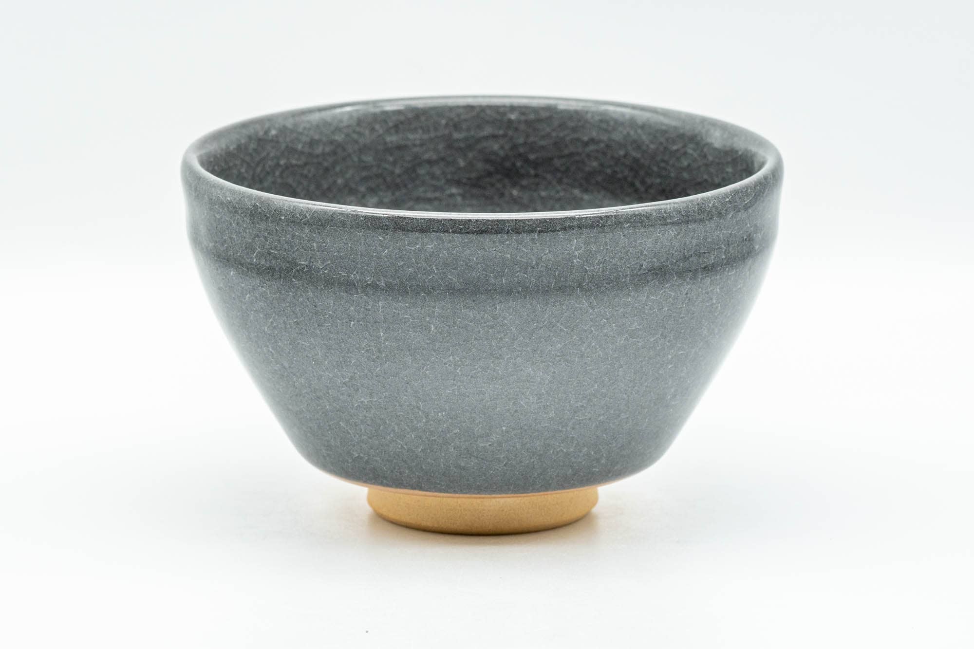 Japanese Matcha Bowl - Small Floral Grey Celadon Glazed Tenmoku-gata Chawan - 200ml