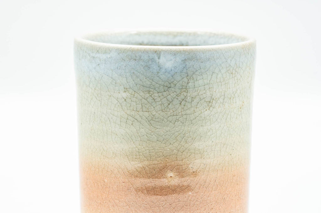 Japanese Teacup - Beige Pink Gohonte Spiraling Hagi-yaki Yunomi - 150ml