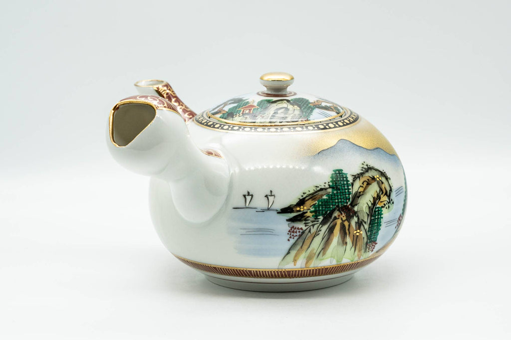 Japanese Kyusu - Golden Mountainous Village Kutani-yaki Debeso Teapot - 450ml
