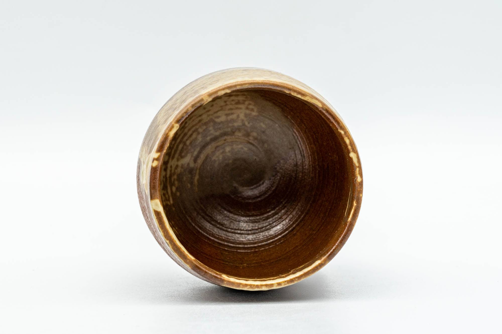 Japanese Teacup - Small Brown Ash-Glazed Guinomi - 50ml