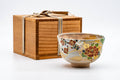 Japanese Matcha Bowl - 庄左衛門窯 Shozaemon Kiln - Floral Gohonte Glazed Kyo-yaki Chawan - 350ml