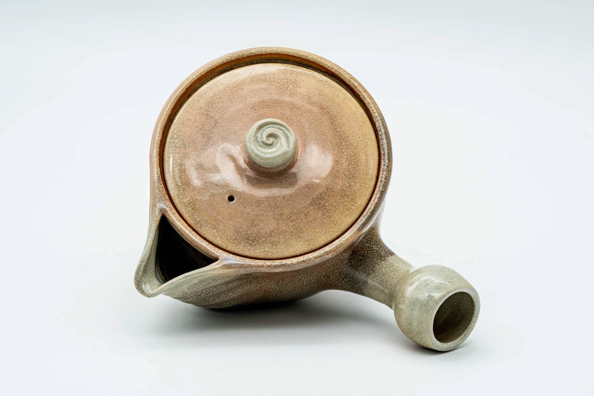 Japanese Kyusu - Beige Weathered Hagi-yaki Do-ake Teapot - 300ml