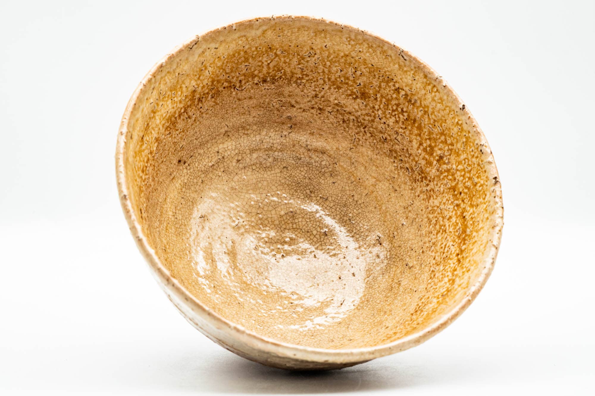 Japanese Matcha Bowl - 大井戸 Beige Biwa-iro Milky Glazed Ido-gata Chawan - 300ml
