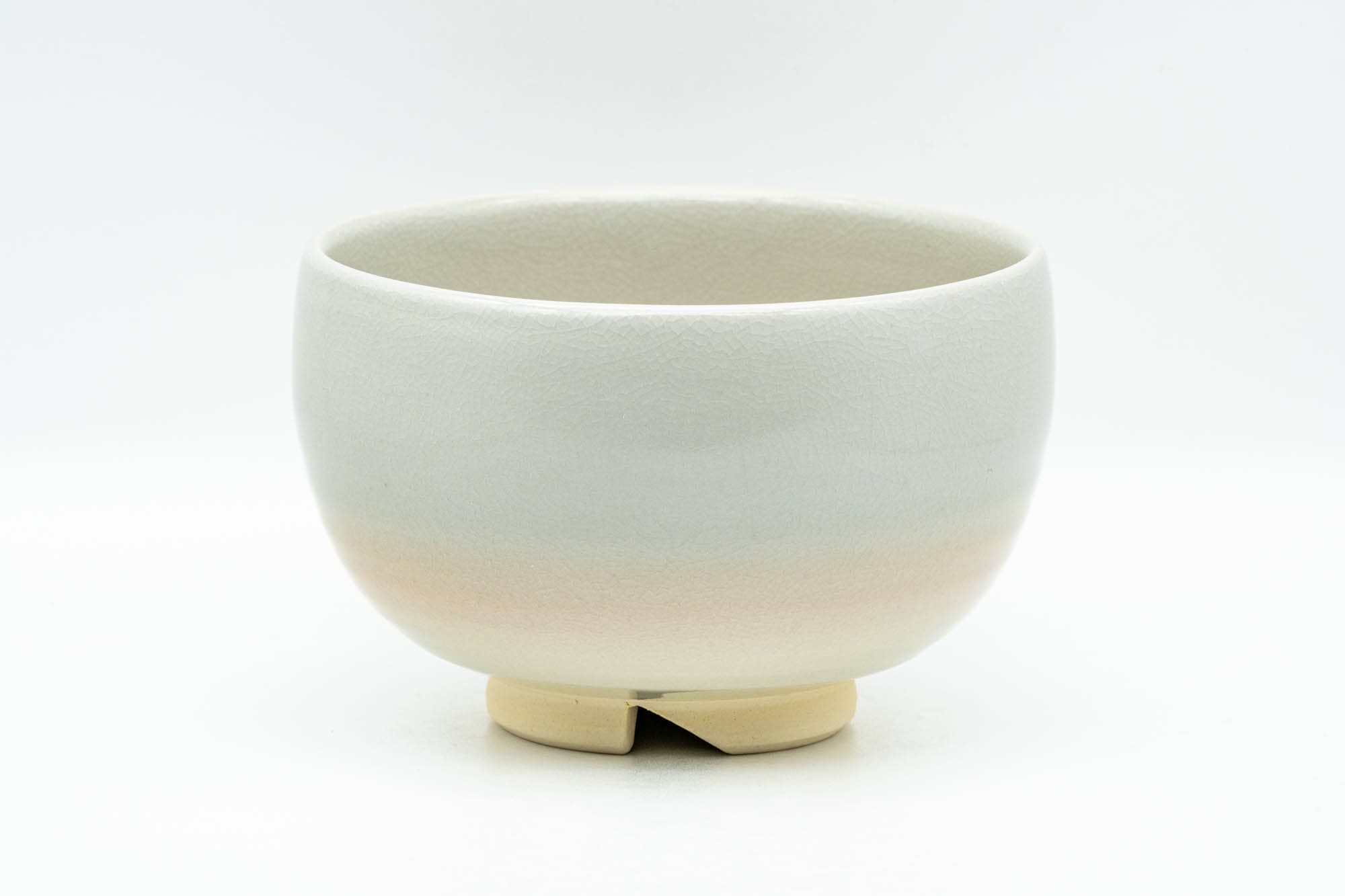 Japanese Matcha Bowl - Beige Peach Glazed Kyo-yaki Chawan - 400ml