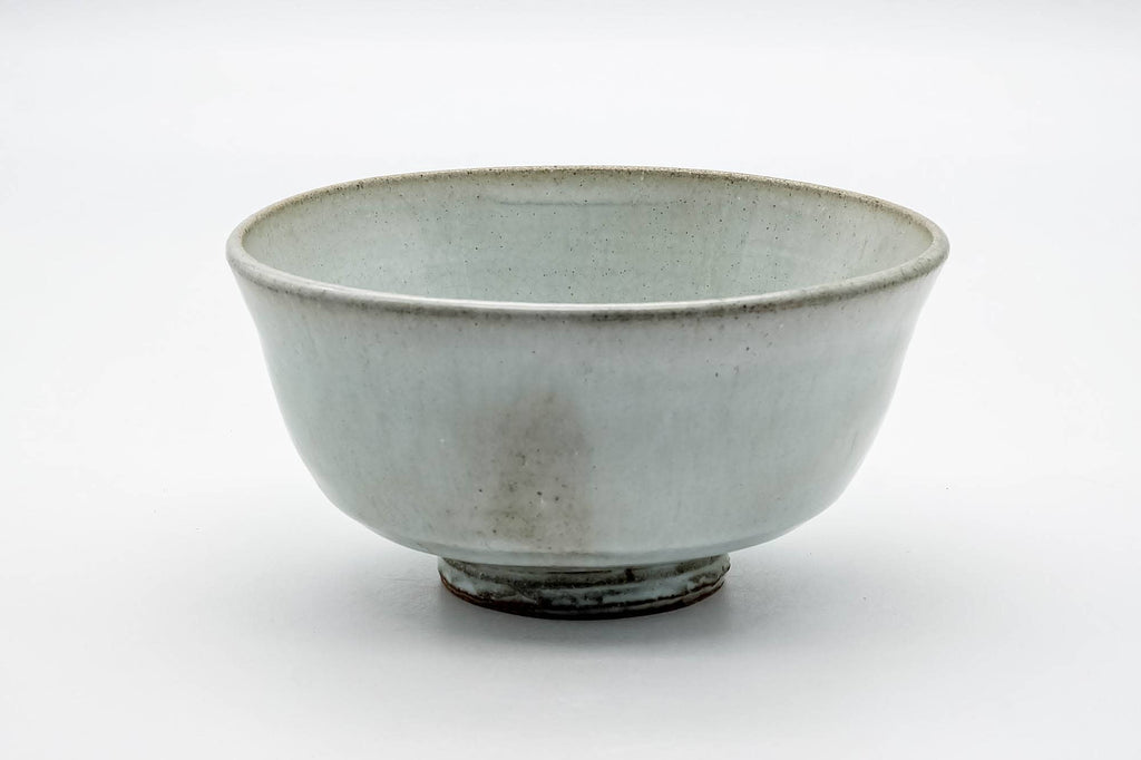 Japanese Matcha Bowl - Milky White Glazed Hantsutsu-gata Chawan - 300ml