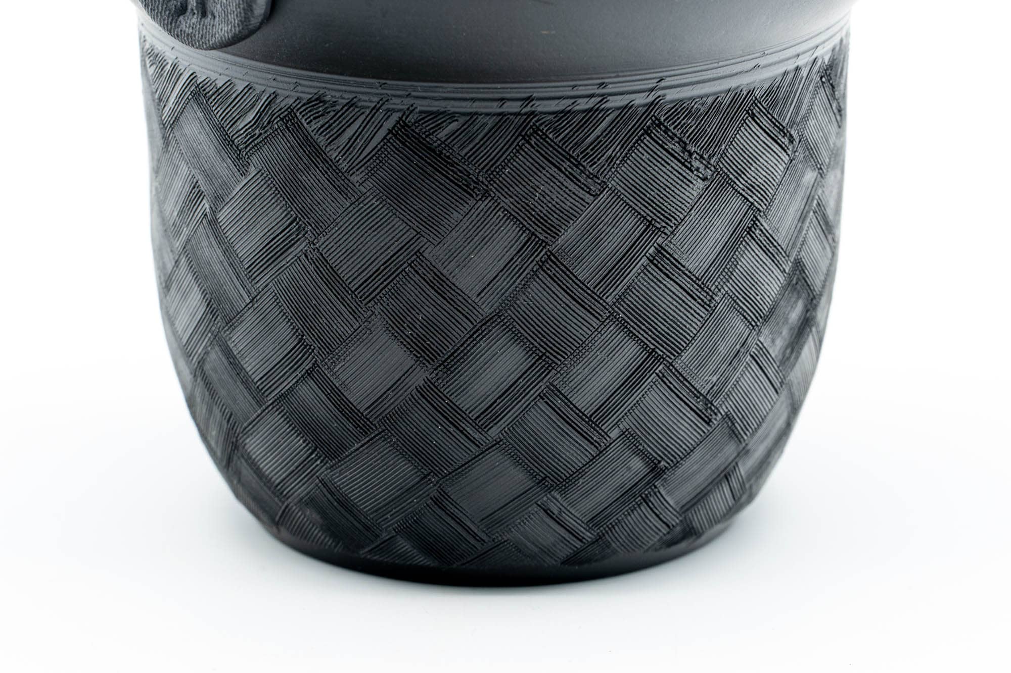 Black Checkered Kokudei Tokoname Chaho Teapot - 200ml