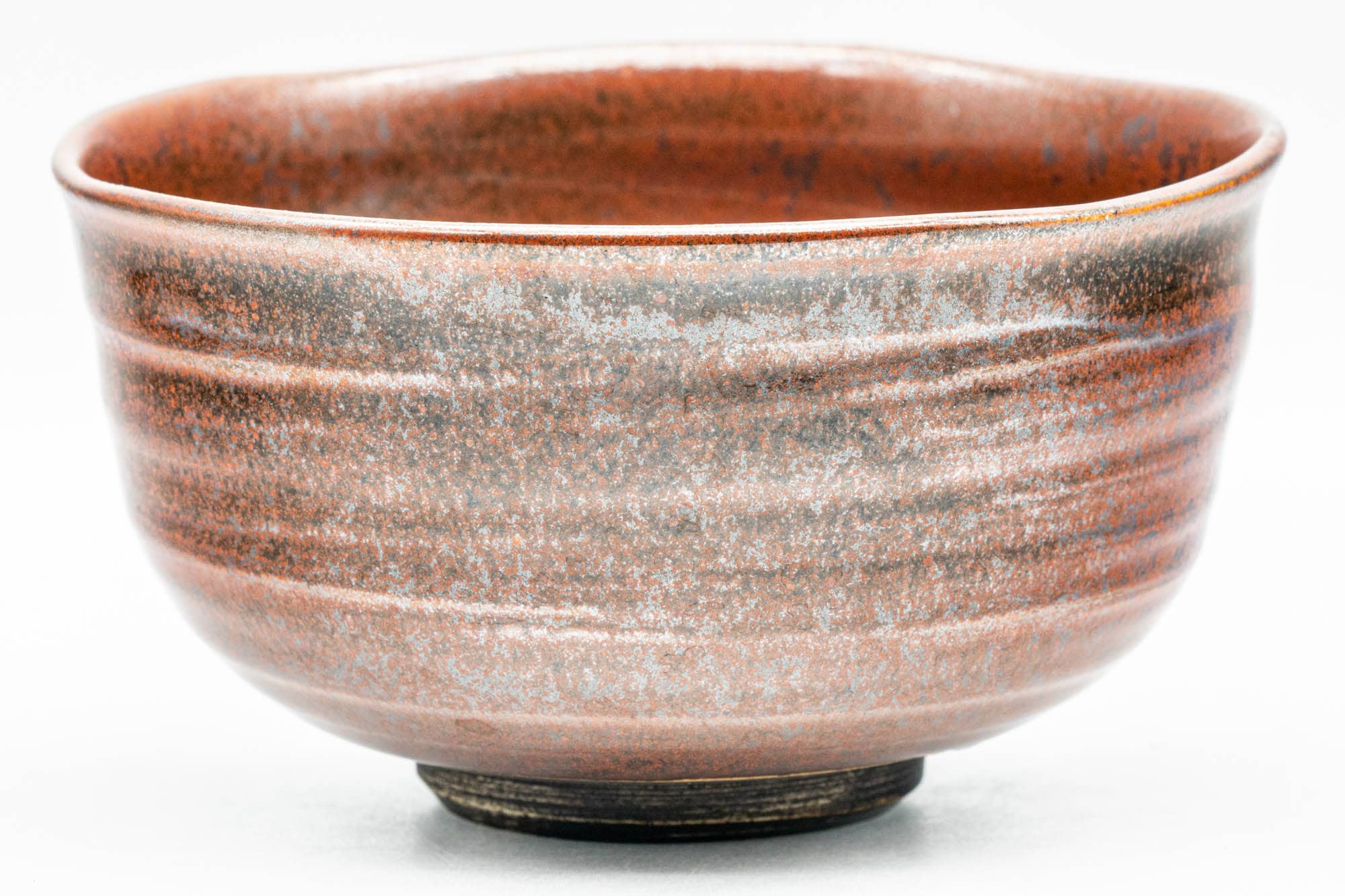 Japanese Matcha Bowl - Red Nagashi Tenmoku Glazed Wabi-Sabi Chawan - 350ml