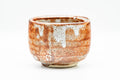 Japanese Matcha Bowl - Orange Shino Drip-Glazed Mino-yaki Chawan - 400ml