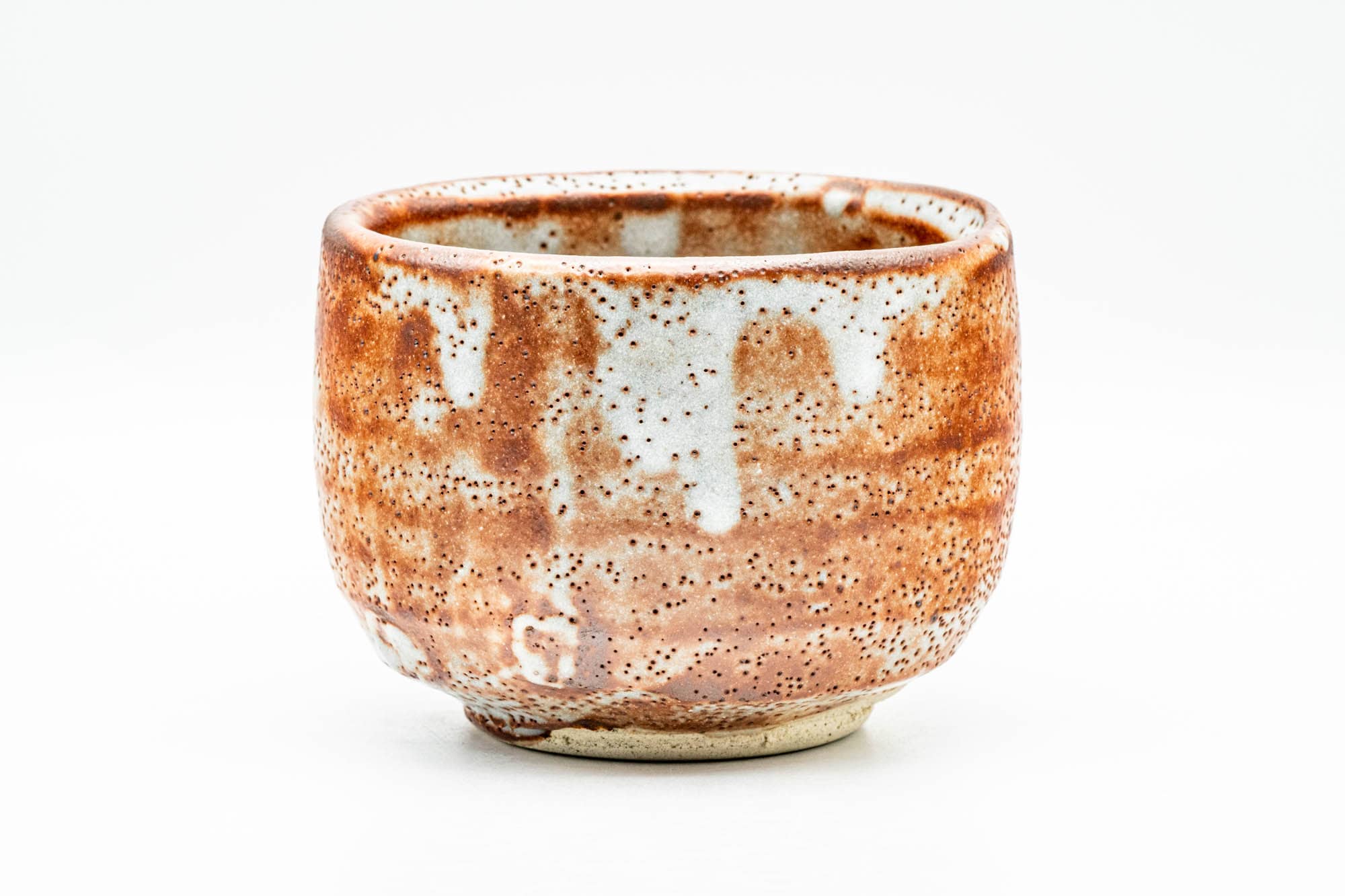 Japanese Matcha Bowl - Orange Shino Drip-Glazed Mino-yaki Chawan - 400ml