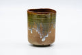 Japanese Teacup - Green Blue Drip-Glazed Agano-yaki Yunomi - 200ml