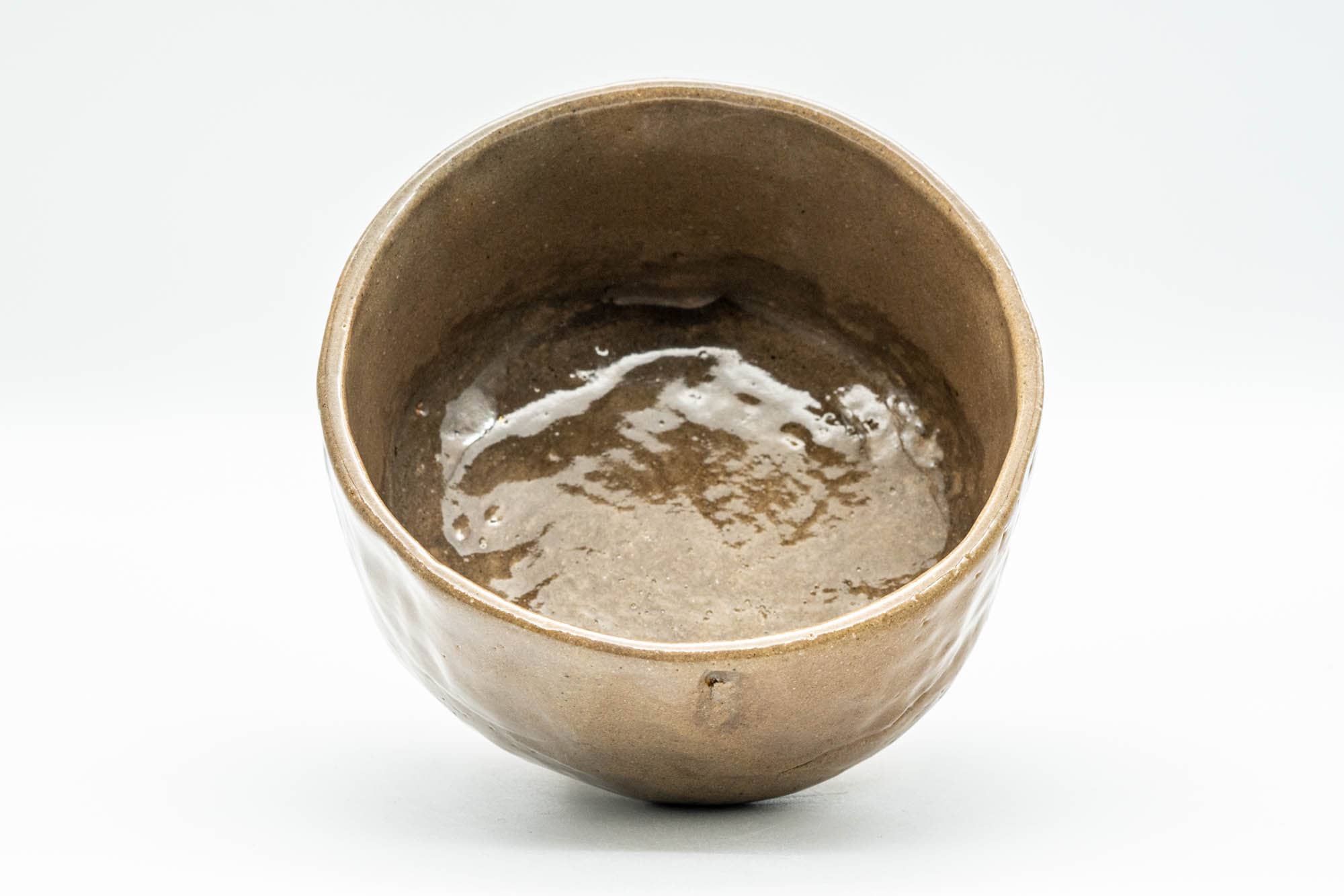 Japanese Matcha Bowl - 久 Beige Glazed Wabi-Sabi Badarai-gata Chawan - 300ml