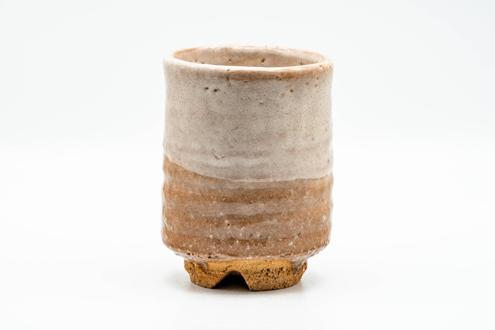 Japanese Teacup - Beige Glazed Classic Hagi-yaki Yunomi - 200ml