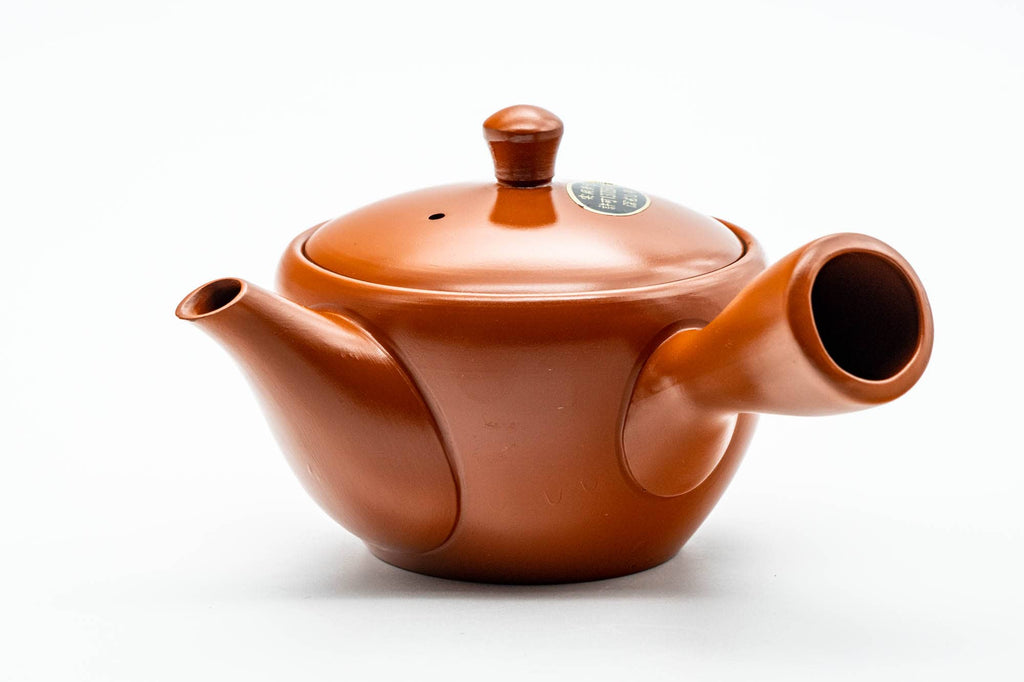 Japanese Kyusu - Calligraphy Engraved Tokoname-yaki Mesh Teapot - 275ml