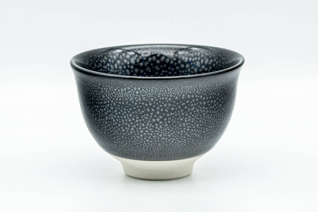 Japanese Teacup - 橘吉 Tachikichi - Black Blue Tenmoku Glazed Yunomi - 140ml
