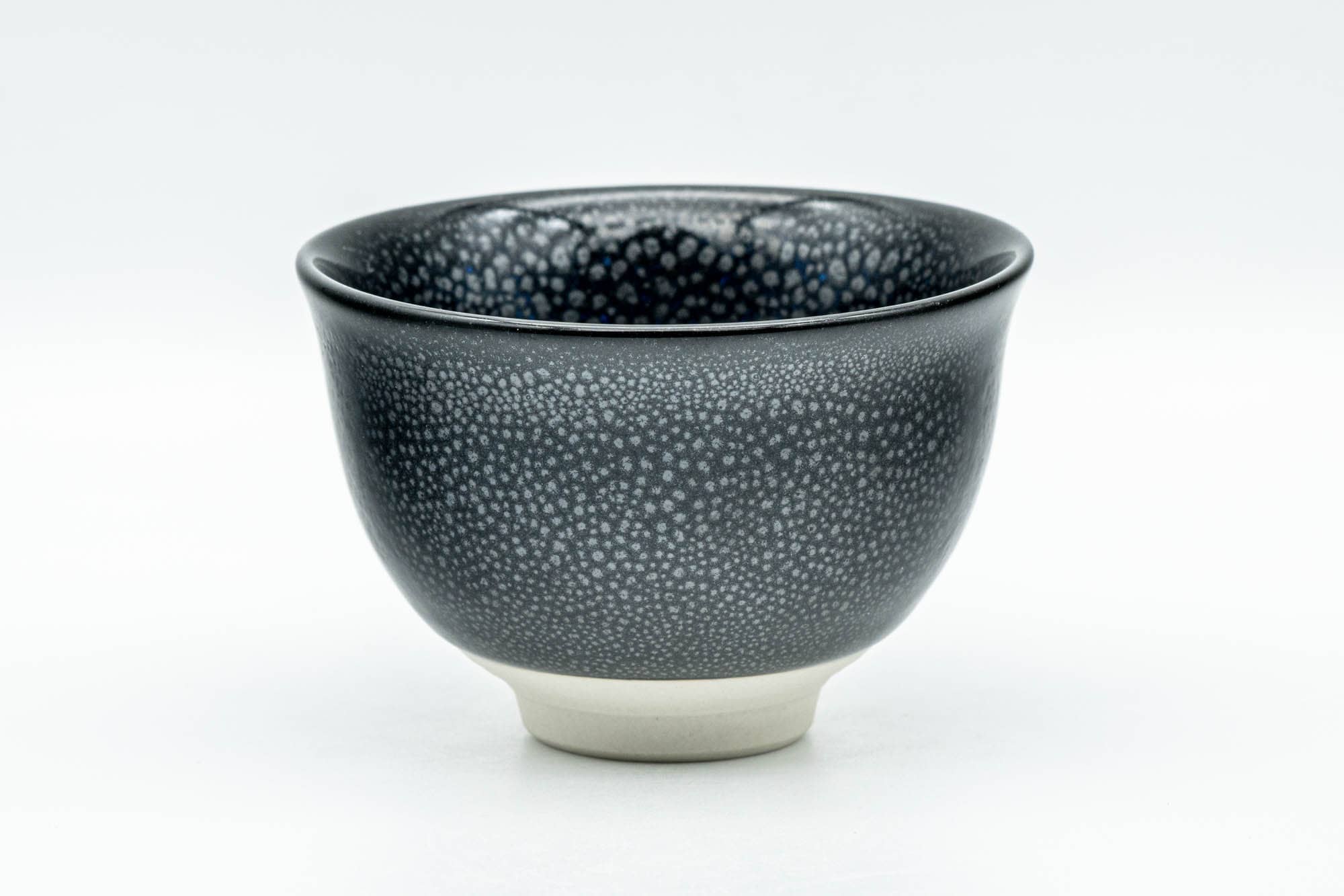 Japanese Teacup - 橘吉 Tachikichi - Black Blue Tenmoku Glazed Yunomi - 140ml