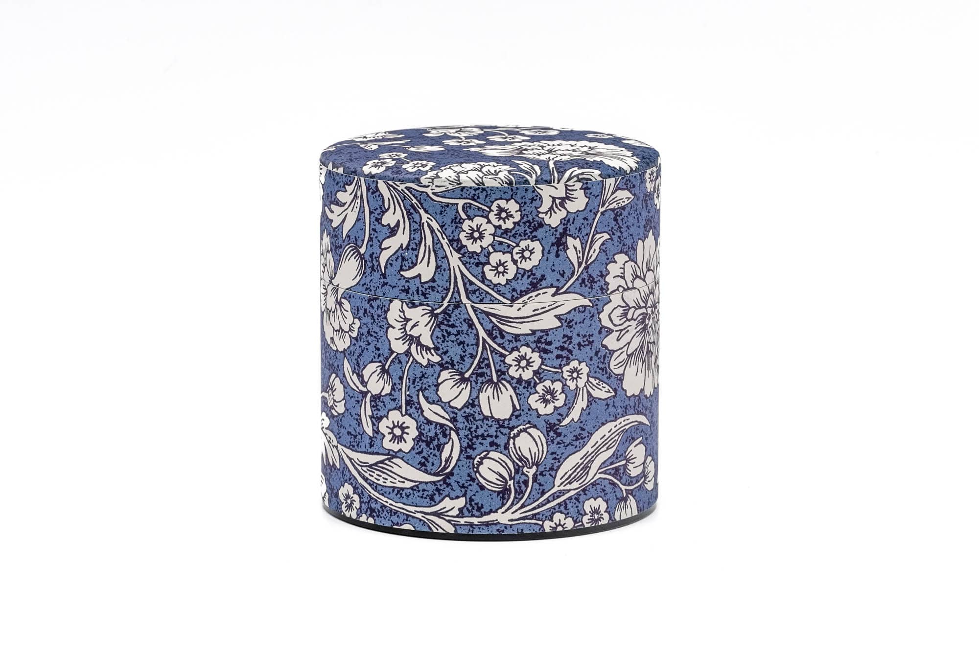 Blue White Floral Florentine Metal Tea Canister - 100g