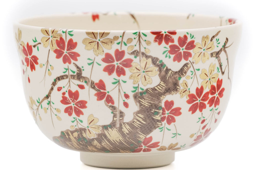 Shidarezakura Weeping Cherry Blossoms Kyo-yaki Chawan