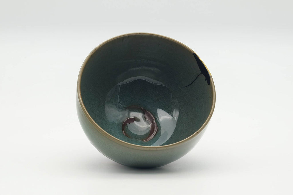 Japanese Matcha Bowl - Kintsugi Green Celadon Glazed Chawan - 300ml