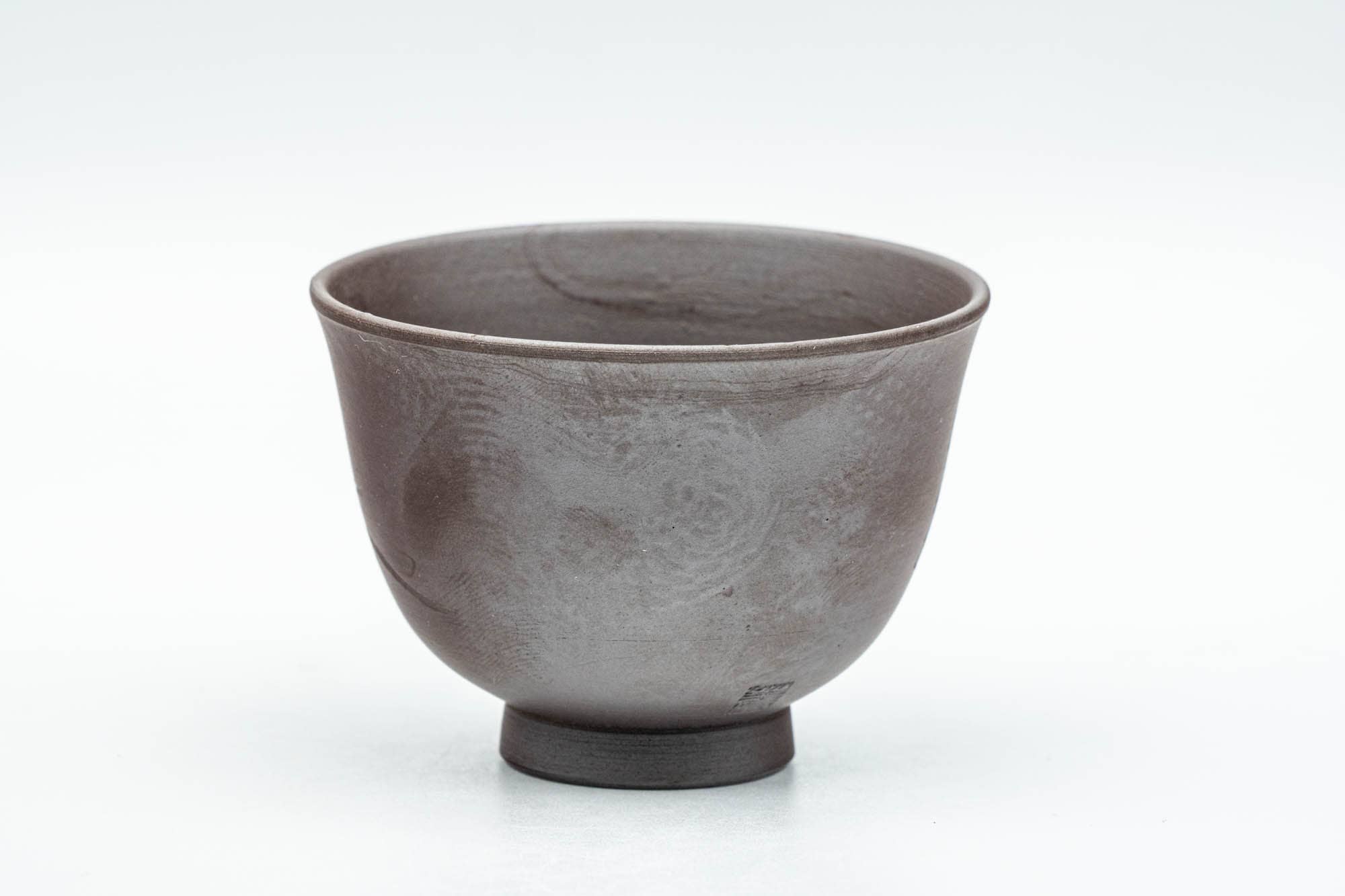 Japanese Teacups - Set of 5 Floral Engraved Banko-yaki Yunomi - 70ml