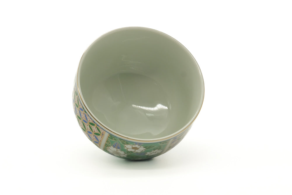 Japanese Teacup - Floral Geometric Arita Yunomi - 190ml