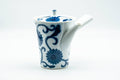 Japanese Kyusu - Blue Floral Arita-yaki Porcelain Debeso Teapot - 300ml